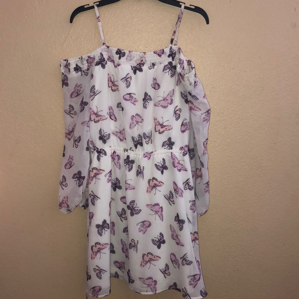 Off the shoulder long sleeve dress